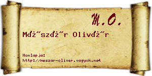Mészár Olivér névjegykártya