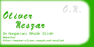 oliver meszar business card